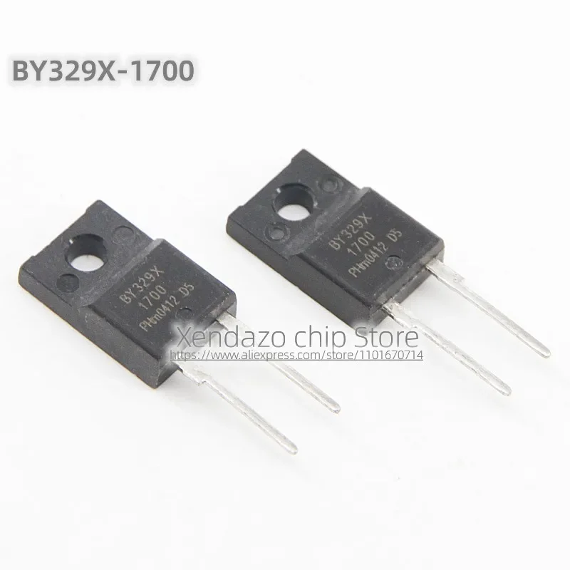 10pcs/lot BY329X-1700S BY329X-1700 BY329X-1500S BY329X-1500 BY329X-1200 TO220F-2 package Original genuine Fast recovery diode