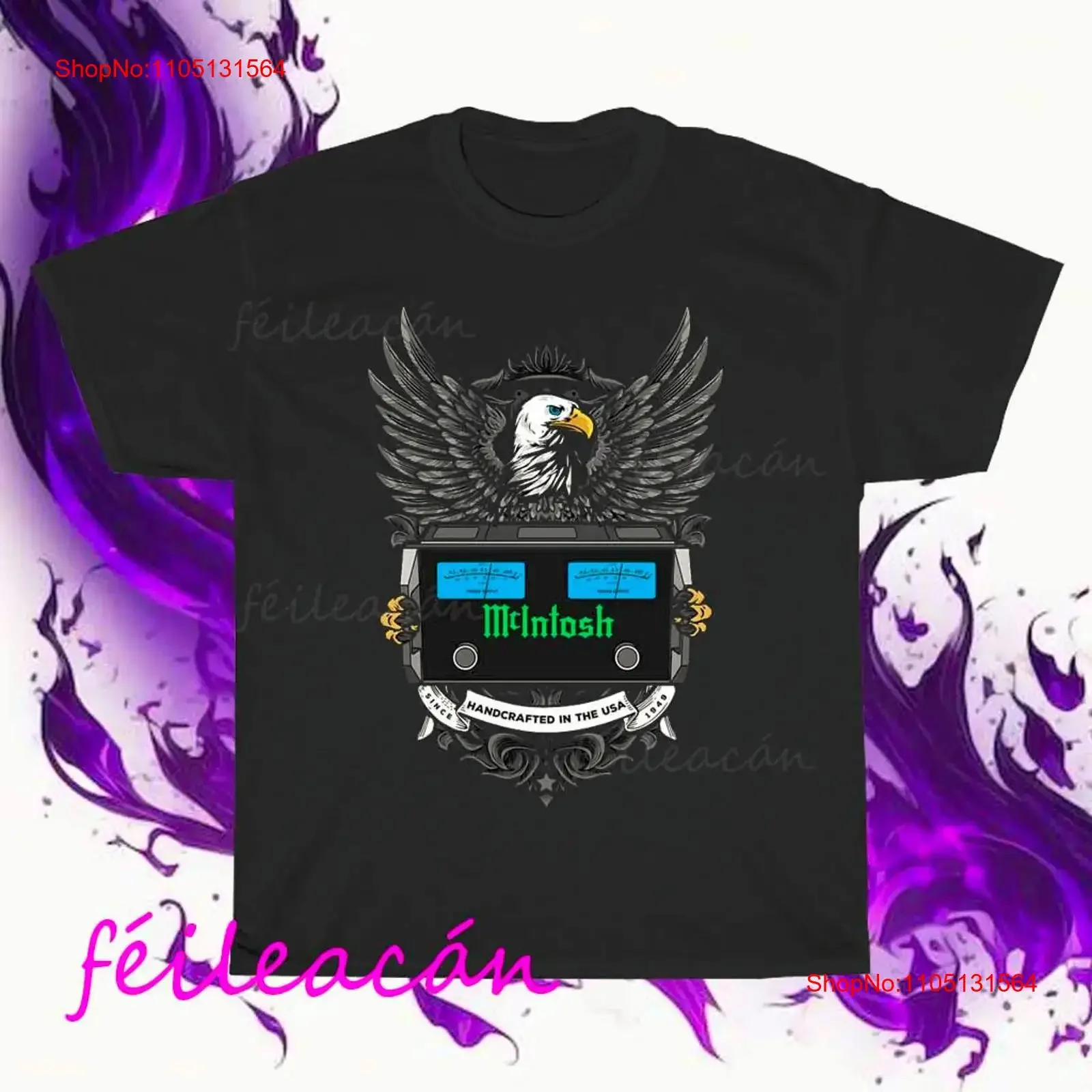 Brand New McIntosh Amplifiers Logo American T Shirt Funny Size S to 5XL vintage Washed Stretched Top For Everyday Wear Unisex