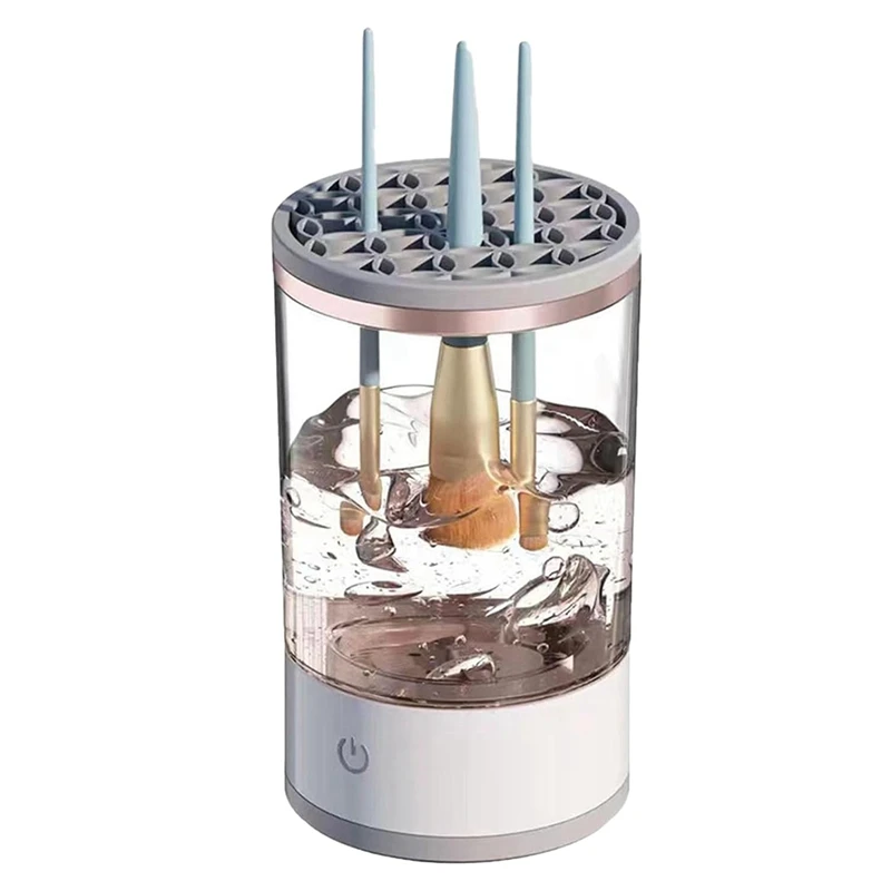 

1 шт., Электрический автоматический вращающийся очиститель кистей для макияжа, подходит для всех кистей для макияжа