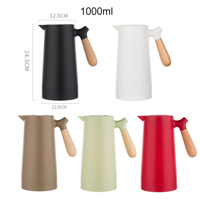 

Large Capacity Thermos Insulation Kettle Hot 1000ML Nordic Style Water Bottle With Handle Removable Teapot Household Coffee Pot