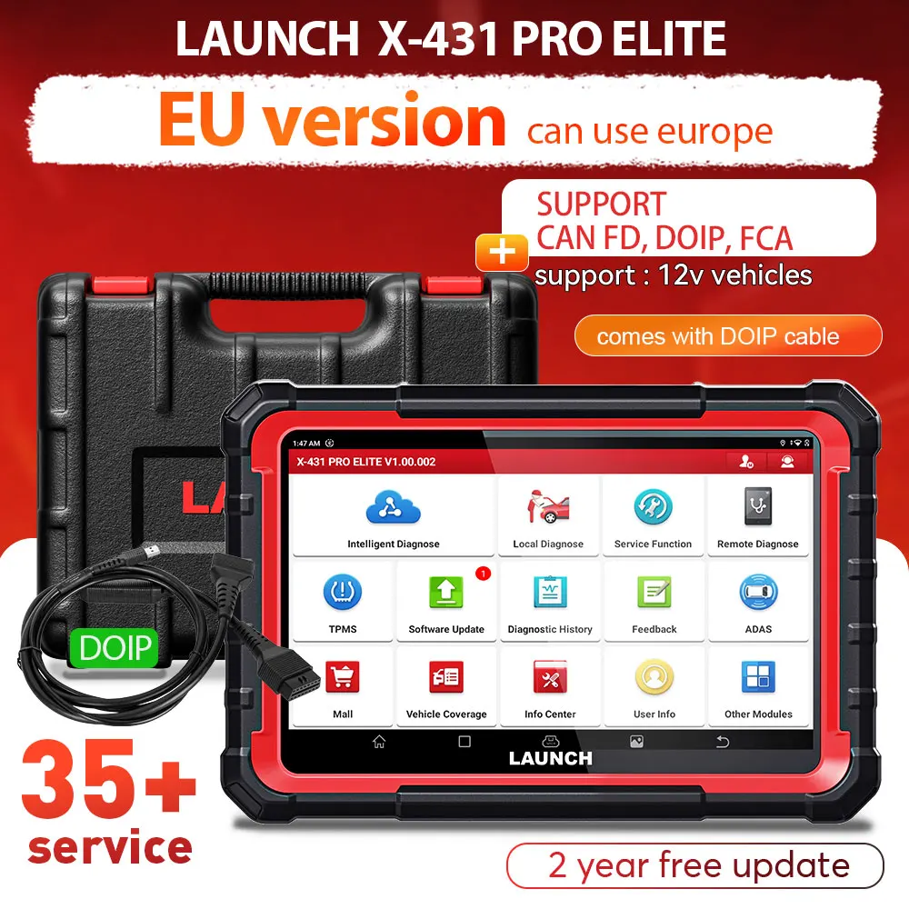LAUNCH X431 PRO Elite Pro 5 Bidirectionele Auto OBD2 Diagnose Scanner Sleutelcodering