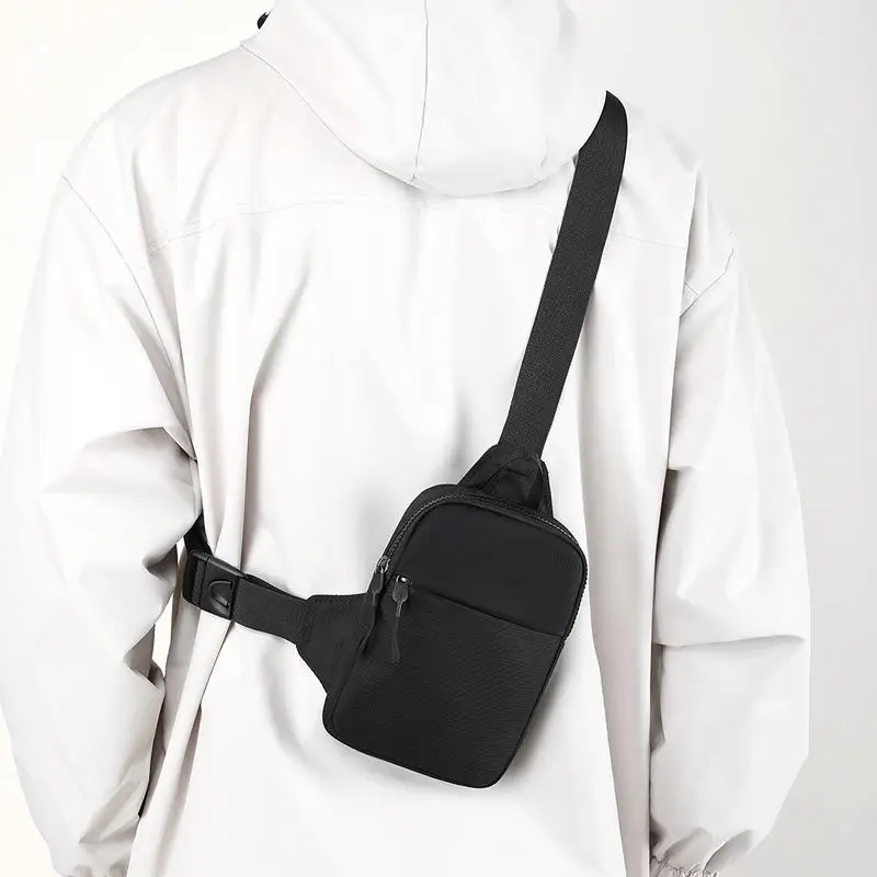 

2025 Новая сумка-мессенджер, мини-минималистичный слинг, черный модный повседневный рюкзак на плечо, нагрудный рюкзак с переменной талией для мобильного телефона