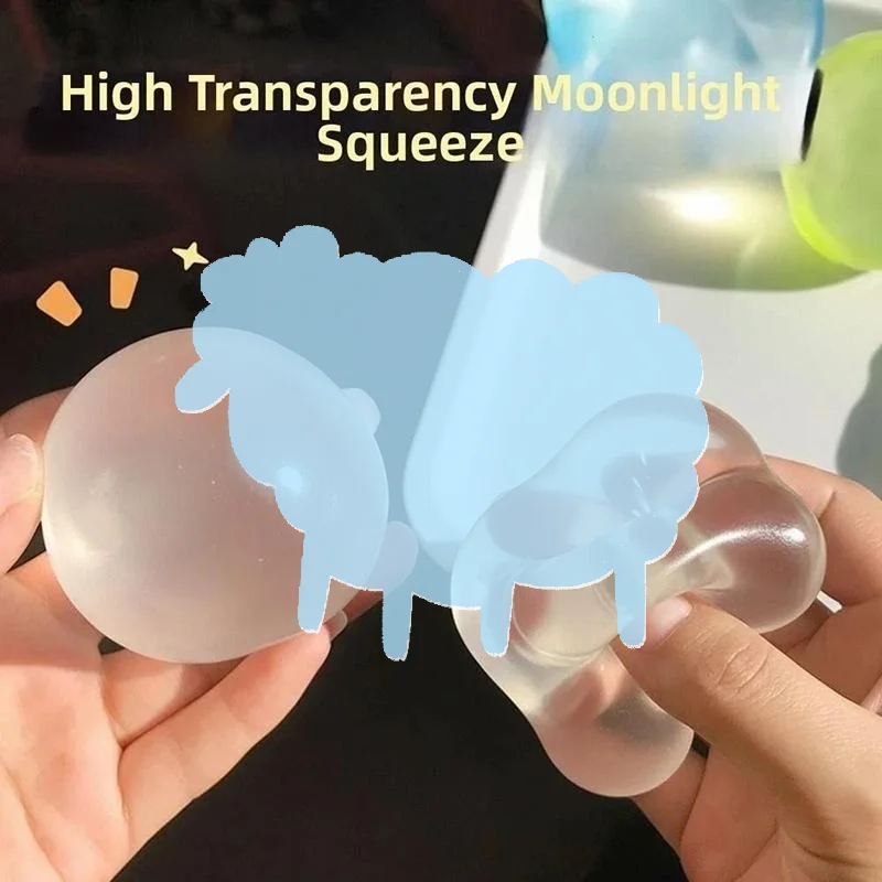 Soft Translucent Pastel Fidget Toys Portable Stress Relief Sensory Plaything for Kids Travel Outdoor Use