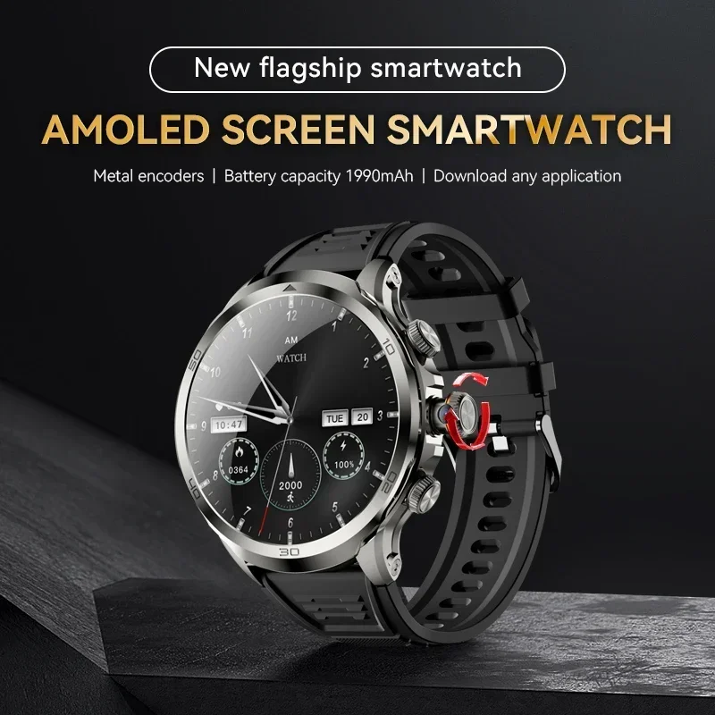 

H19 Smartwatch Men 1.95-inch Amoled Large Screen 190° Rotary Camera 720*720 Resolution GPS WIFI Android 4G Smart Watch Men Adult
