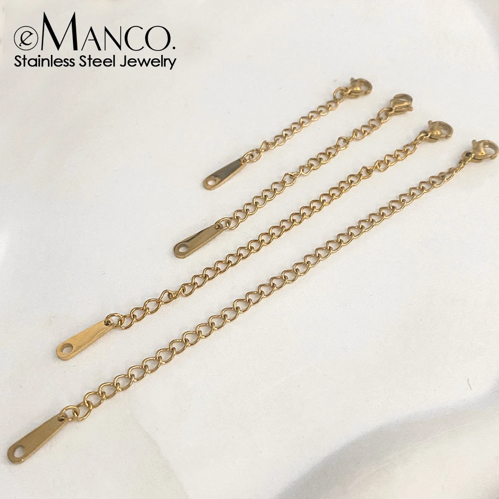 EMANCO Minimalist Style Stainless Steel O-Chain Extension Chains for DIY Jewelry Making Daily Social Casual Fashion Accessory