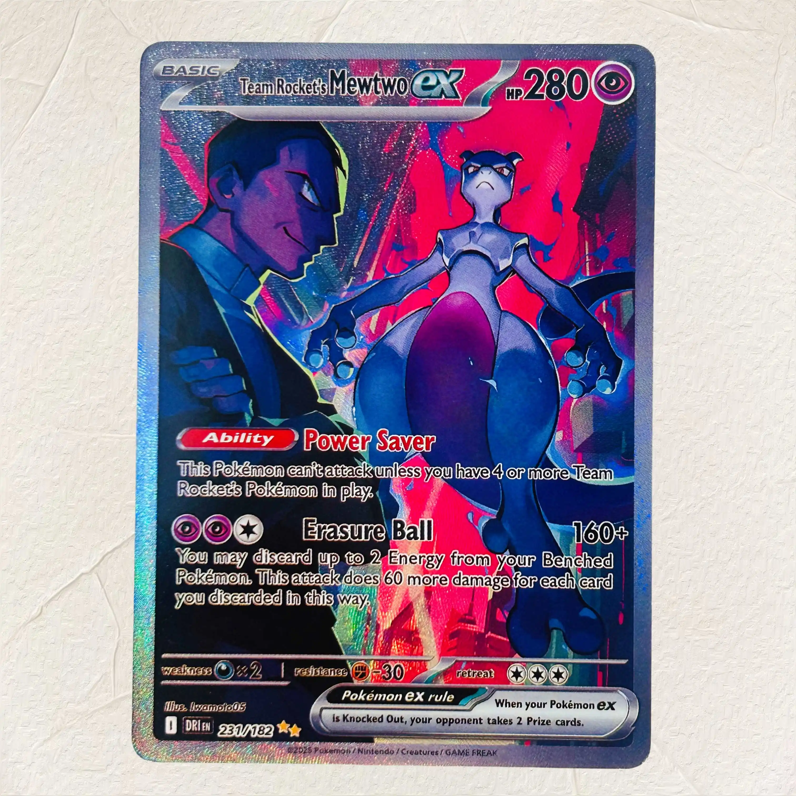 DIY Aerodactyl Clefairy Rayquaza Umbreon Mewtwo Gengar Mew Giratina 9Pcs Foil Texture Cards EN Premium Anime Collection Cards view 5