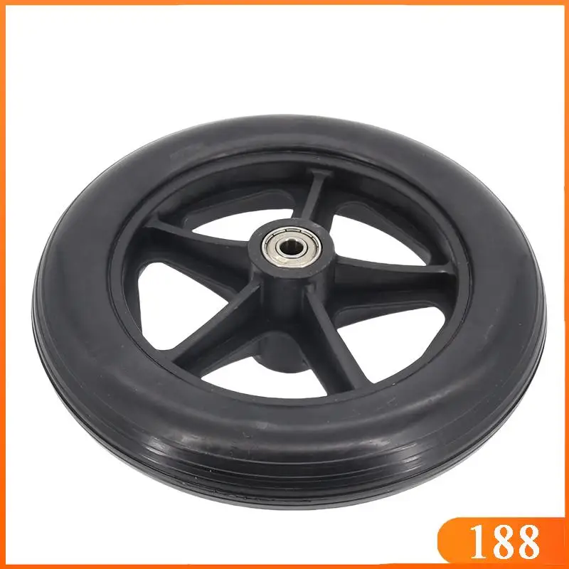 Universal 6-10 inch solid handcart wheels, available in four specifications, lightweight five hole wheel core, smooth rotating b