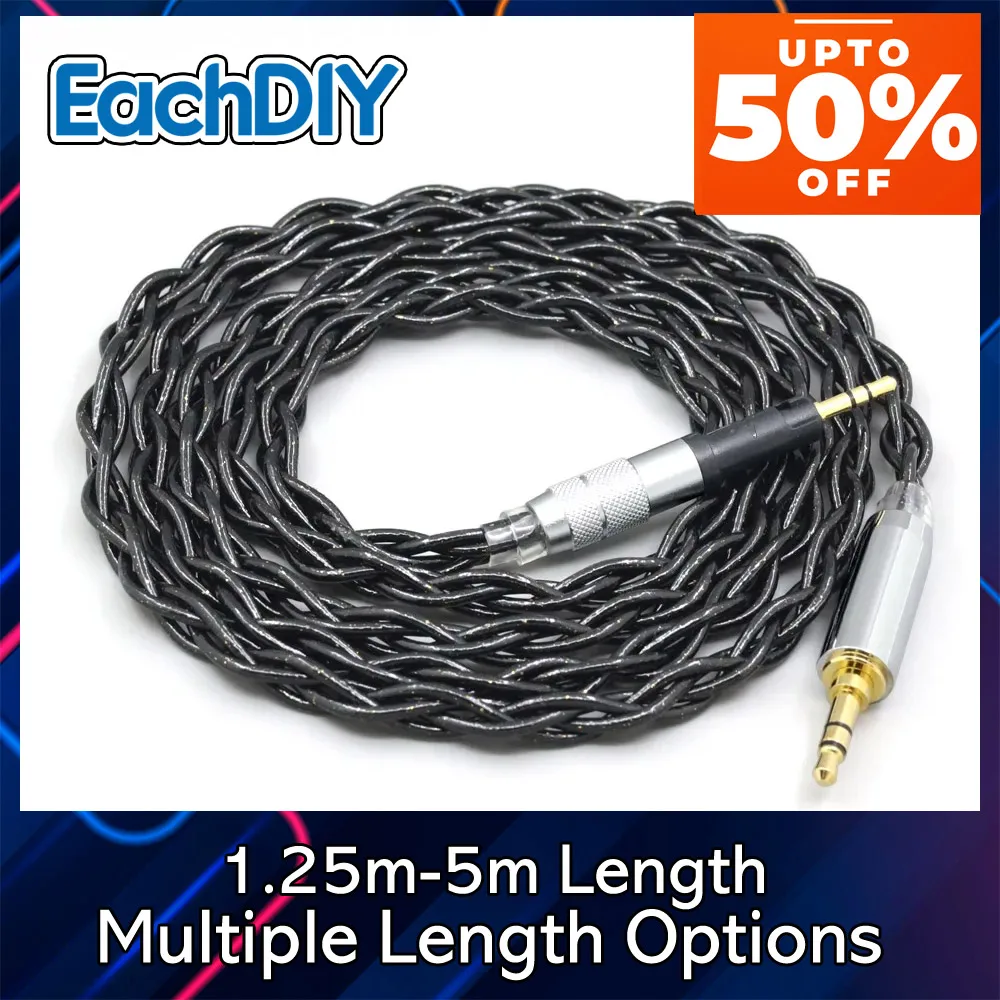 Плавающий золотой кабель для наушников из чистого серебра, плавающий золотой графен для Audio Technica ATH-M50x ATH-M40x ATH-M70x ATH-M60x 8343