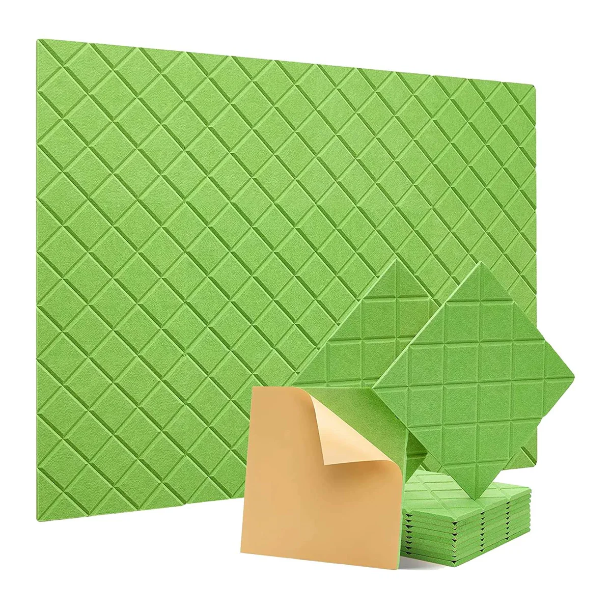 12 Pack Soundproof Wall Panels,12x12x0.4In Self Adhesive Sound Absorbing Panels,for Recording