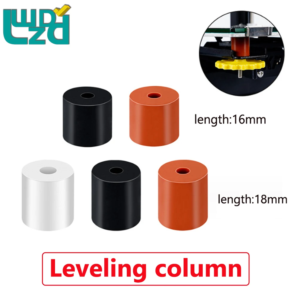 1/2set Hot Bed Leveling Column Silicone Solid Spacer For CR-10/ CR10S Ender-3 s1 pro kp3s pro v2 Heatbed 3D Printer Parts