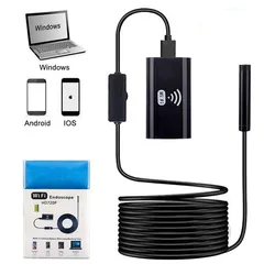HD 720P Wifi Endoscope Camera Waterproof 10M Soft Wire 8mm Len Battery Power Borescope Inspection Camera for Android IOS Windows