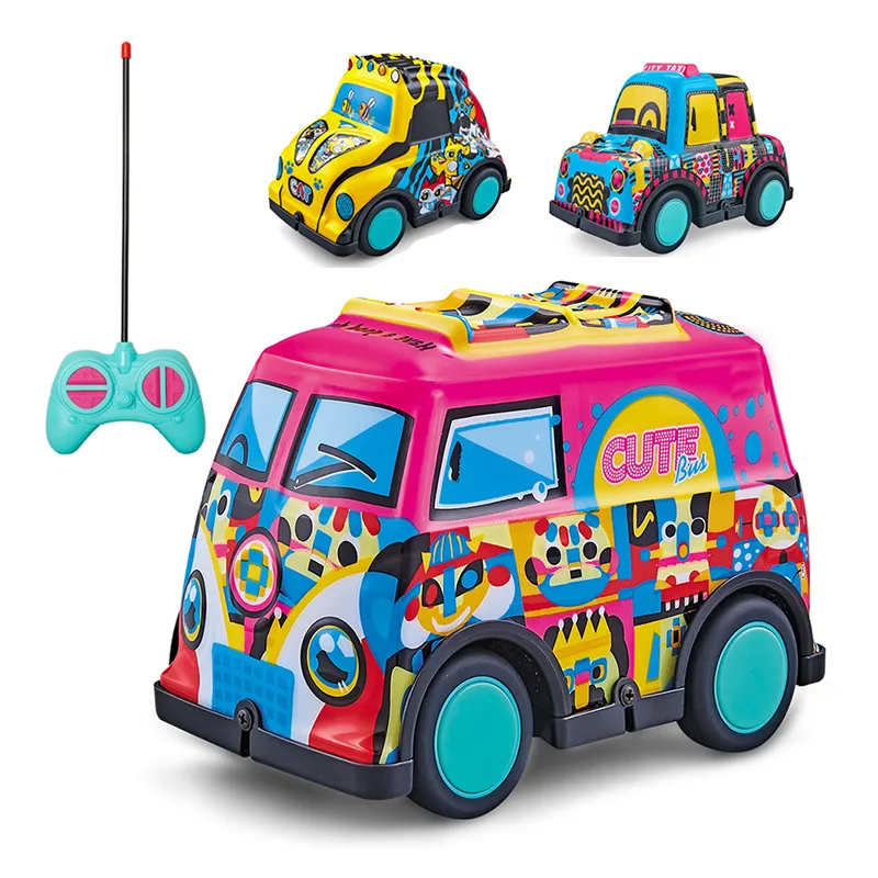 Mini Cartoon Graffiti Remote Control Car 4CH Climbing Car RC Car  Electric car model toys for Grils  Boys Birthday Gift