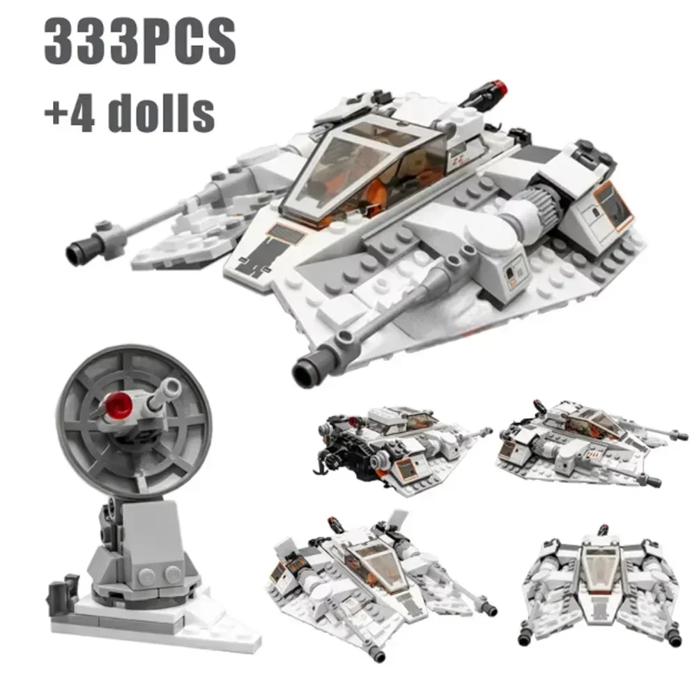 En stock, edición del 20.º aniversario, Snowspeederb 75259, bloques de construcción, ladrillos educativos para niños, regalos de cumpleaños y Navidad