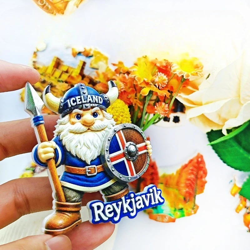 Reykjavík Minotaur Fridge Magnet - Epic 3D Norse Souvenir Unique Icelandic Viking Gift for Travel & Fantasy Decor
