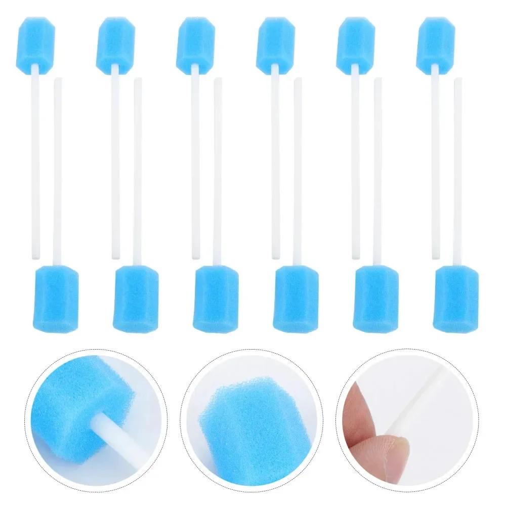 

New Sdottor 100 pcs Oral Swabs Disposable Mouth Sponge Swabs Dental Swabsticks Oral Care Tools Tooth Cleaning Foam Brush For Med