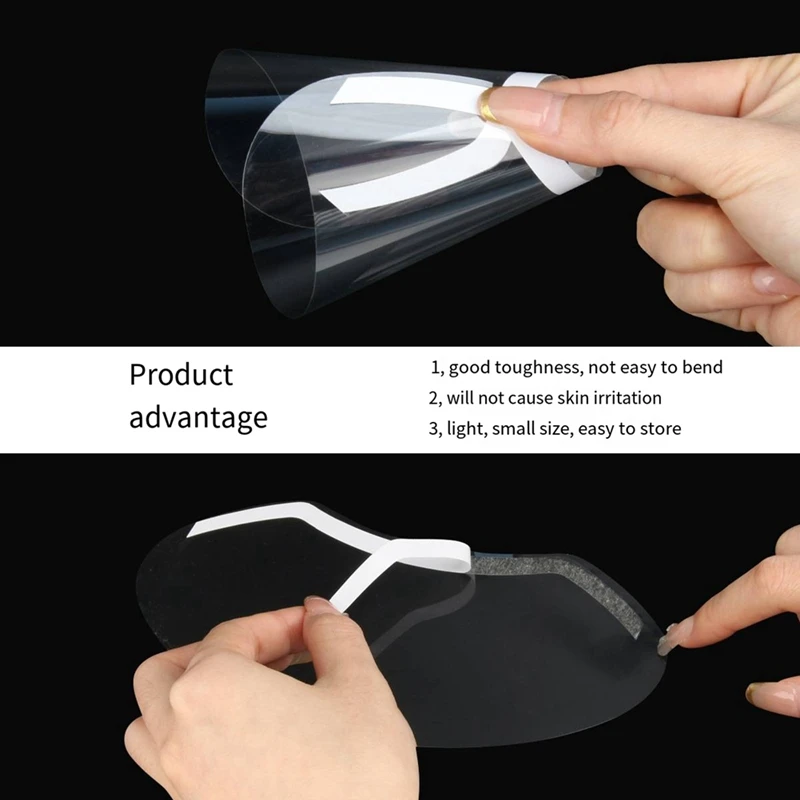 100Pcs Eye Protection Hairdressing Mask Isolate Haircut Tool Face Protecting Forehead Mask Face Shield Disposable