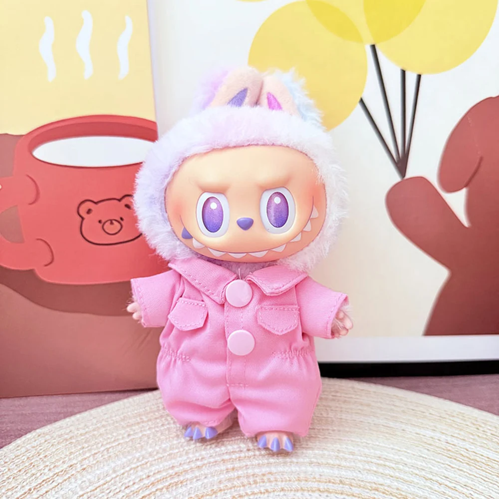 Overalls Suit Jumpsuit For 17cm Ropa Labubu Mini Doll Clothes Big Into Engrey Series V2/V3 Multicolor Cute Set