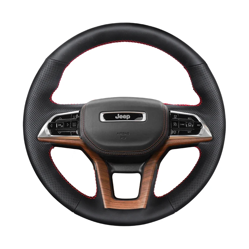 For Jeep Grand Cherokee V WLGrand Cherokee L 2021-2024 Car Steering Wheel Hand Stitched Renovation Interior Leather Accessories