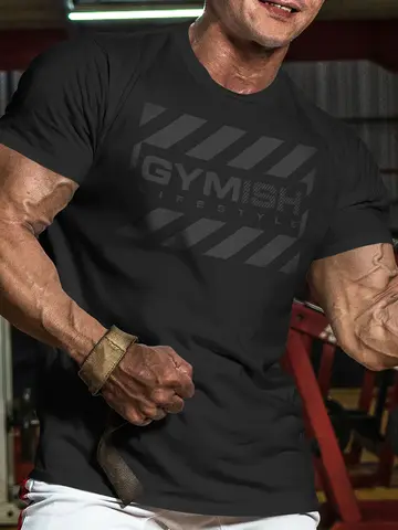 3D 인쇄 Gymish 라이프 스타일 운동 티셔츠 재미 있은 체육관 셔츠 고품질 코튼 남성 반팔 근육 남자 터프 가이 티셔츠