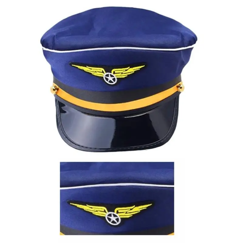 652F Flugkapitän-Kostüm, Flugbegleiter-Cosplay-Set mit Uniform-Epaulette