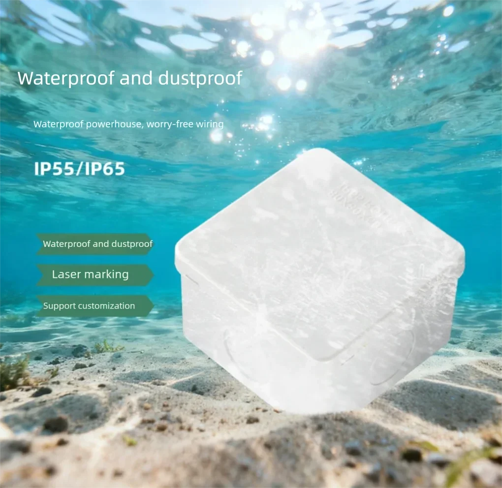 Outdoor ABS Waterproof Junction Box IP65 Dustproof Plastic Electrical Enclosure for Cables - Monitoring Box for Branches