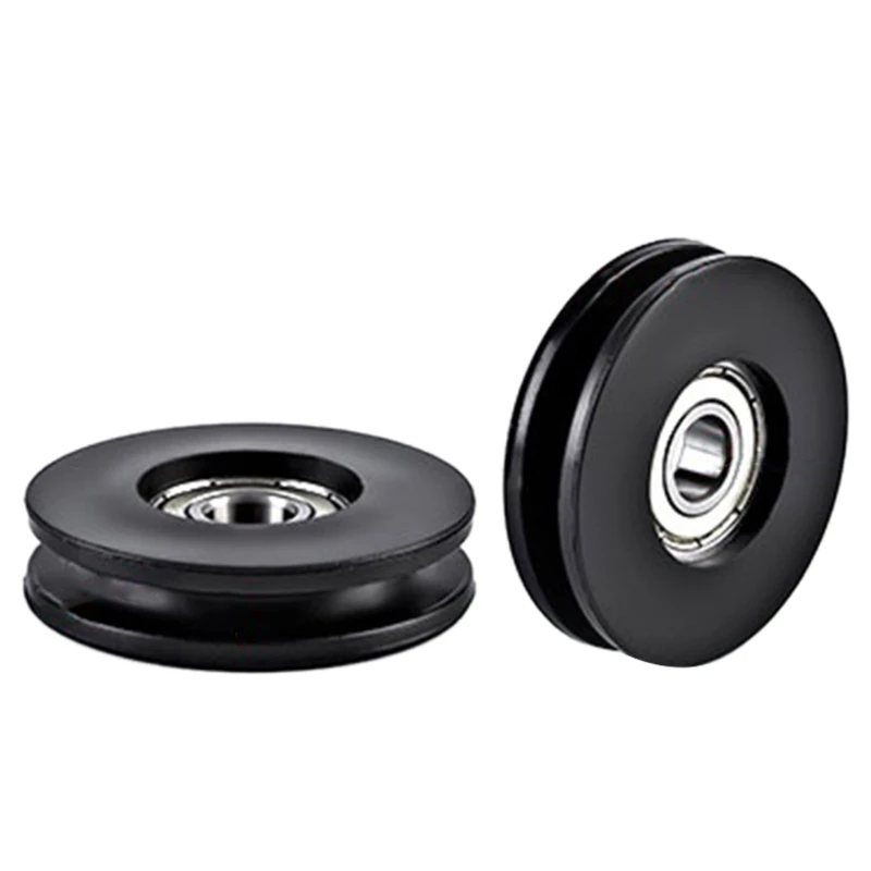 1Pc Nylon Bearing Pulley Wheel Round Fitness Pulley Wheel Bearing Replacements Gym Equipment Parts for Fitness Equipment