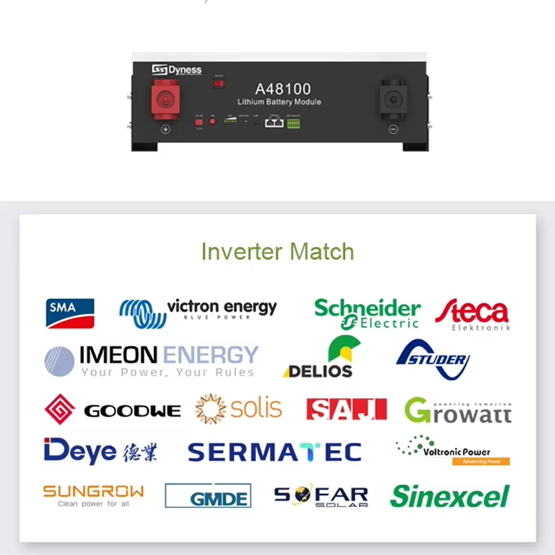 TLF Dyness 5 kW Lithiumbatterie 48 V Lifepo4-Batterie Eu Stock Power Wall 48 V 100 Ah Lifepo4-Batterie für Solarenergiespeicher
