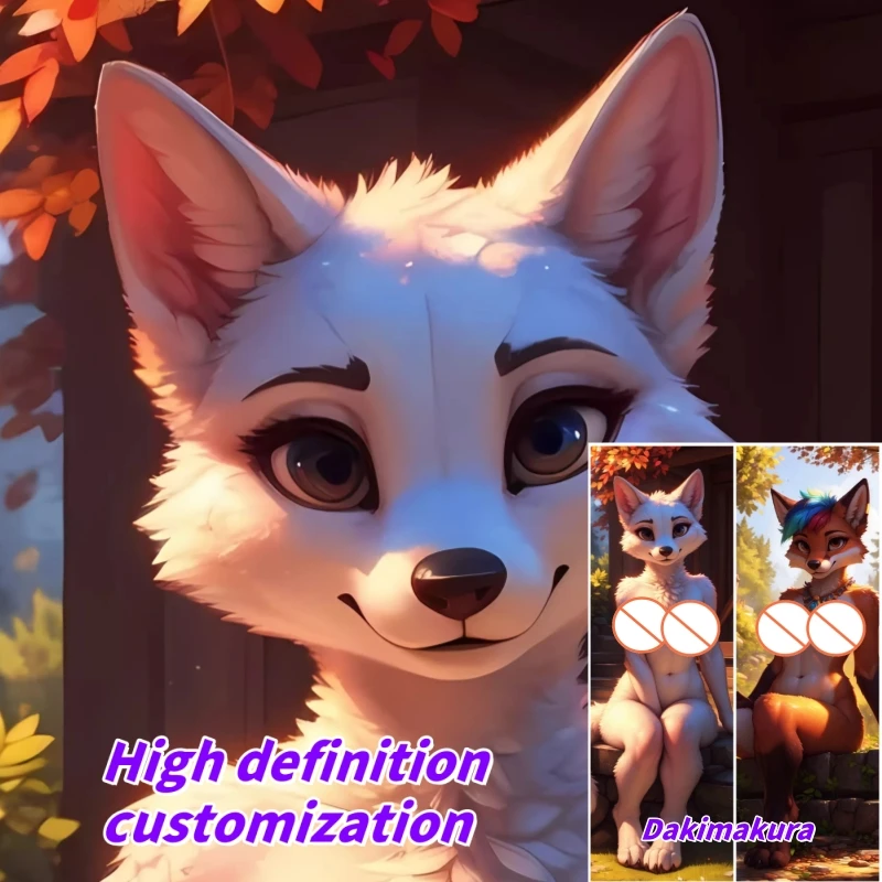 

Dakimakura Anime Animal Orcs Cute Fox Girls In The Garden Double-sided Print Life-size Body Pillow Cover Bedding Gifts