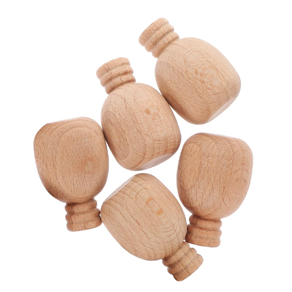 

5pcs Blank Wooden Eggs Mini Wood Crafts Diy Unpainted Small Ornaments For Kids Adults Art Craft Project Decor Gift