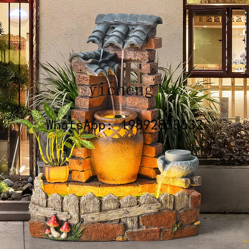 Landscaping Wealth-Attracting Ornament Outdoor Restaurant Entrance Hallway Gift Fish Pond Landscape Garden