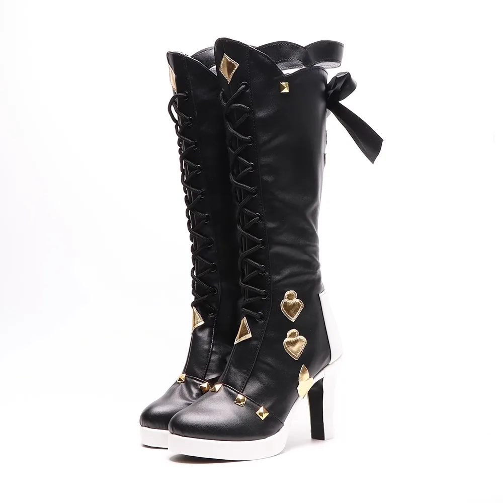 Pardofelis คอสเพลย์เกมผลกระทบ Honkai 3 Pardofelis คอสเพลย์ Botas Altas ในสต็อกผู้หญิง/ผู้ชายรองเท้าฮาโลวีนสําหรับ Girl Boy