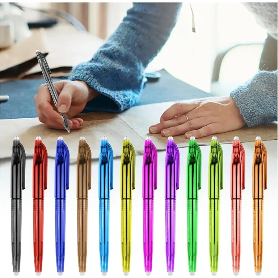 

12pcs Heat Erasable Pens for Fabric Marking Quilting Sewing DIY Drmaking Tailors Chalk