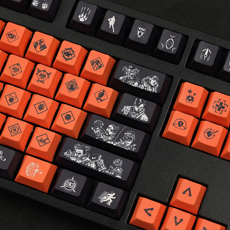 Apex legends 108 مفاتيح PBT صبغ التسامي Keycap الأحمر والأسود أنيمي المفاتيح لوحات المفاتيح الألعاب الميكانيكية