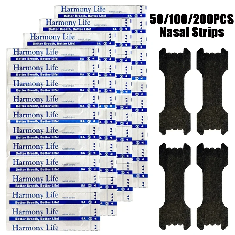 

50/100/200PCS Nasal Strips 3-Supports Extra Strength Nose Tape Relief Strips for Better Sleep Non-Invasive Anti Snoring Strips