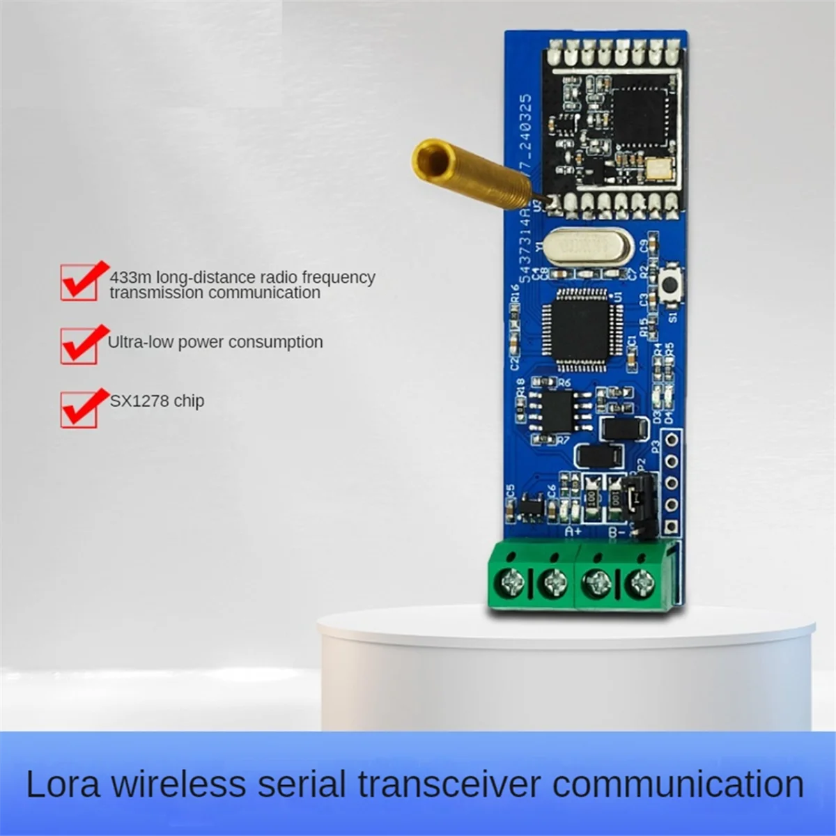A93P RS485 para LoRa Módulo de comunicação serial sem fio RS485 Lora Transceptor sem fio 433M Módulo transmissor e receptor
