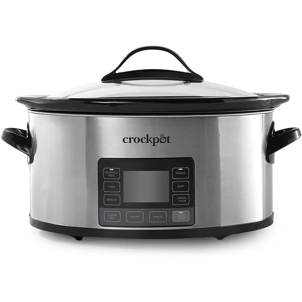 

MyTime Technology 6 Quart Progmable Slow Cooker and ood Warmer with Digital Timer, StainlSteel (2137020)