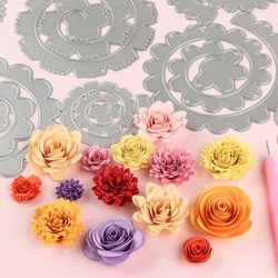 3D Large Spiral Rolled Flower Metal Cutting Dies 115mm Garland Flower For DIY Scrapbooking Decoration Craft Paper Card Making