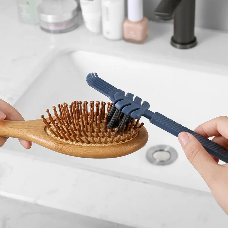 2In1 Comb Cleaning Brush Hairbrush Cleaner Rake Comb Embedded Tool Mini Hair Dirt Remover For Removing Hair Dust Home Salon Use