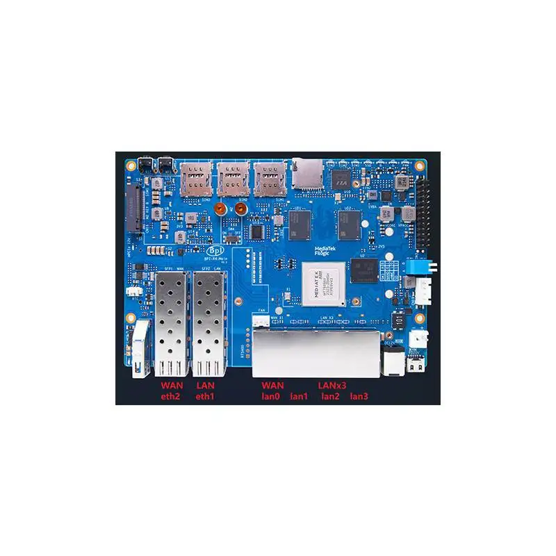 MT7988 WiFi7 Wireless Open Source Router BPI-R4 Secure Industrial Gateway Development Board Module