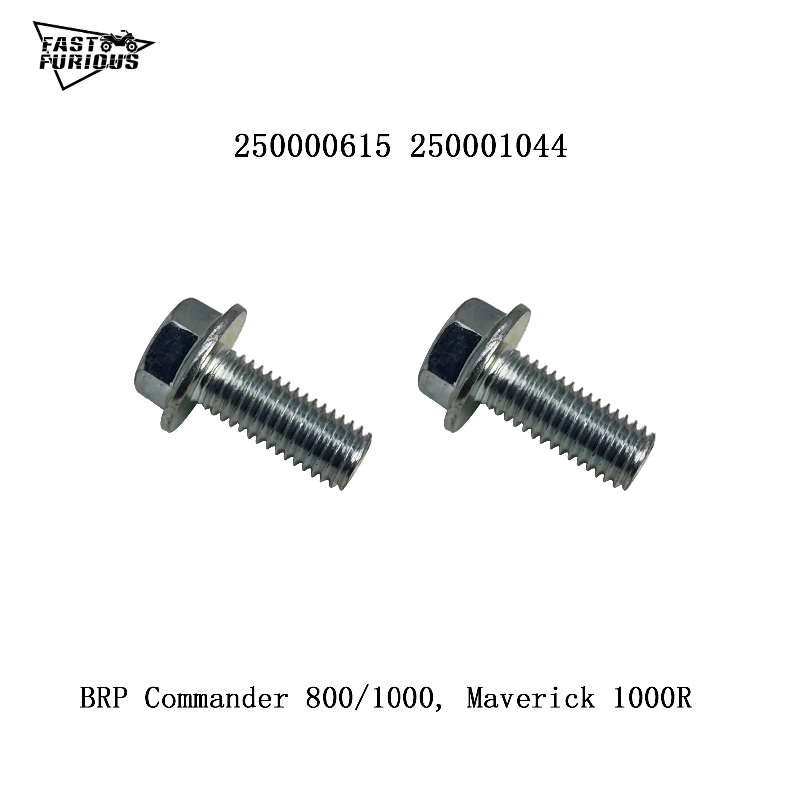 2pcs Hex Flange Bolt M10 250000615,250001044 For BRP Commander 800/1000, Maverick 1000R