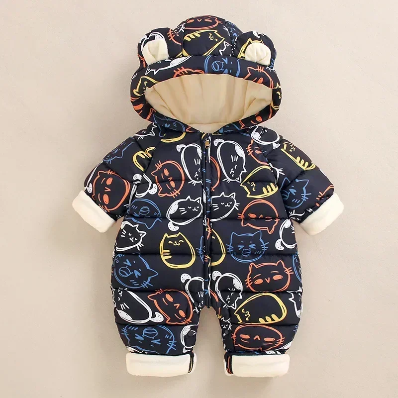 Baby Girl Clothes Jumpsuit New Newborn Clothes Bag Plus Velvet and Thickening Hoodies Outdoor Outfit Space Suit 5-day Shipping