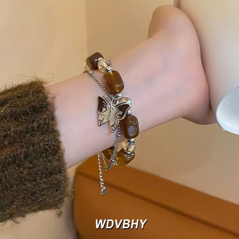 

Maillard коричневый браслет-бабочка женский легкий роскошный нишевый высококачественный осенне-зимний женский лучший друг новогодний подарок счастливый