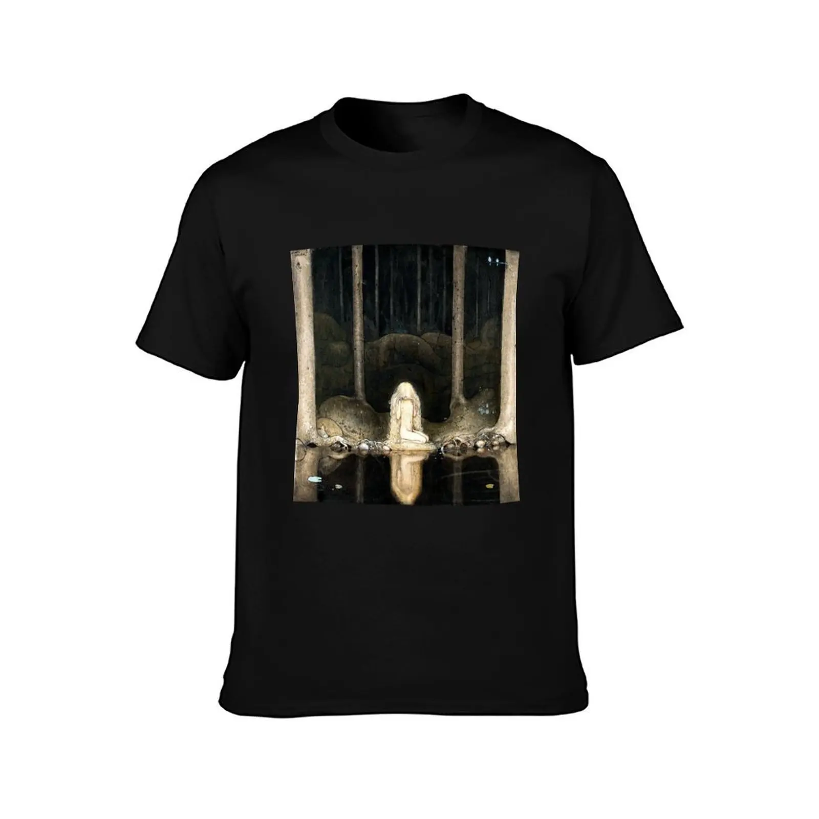 Leap the Elk and Little Princess Cottongrass - John Bauer T-Shirt t shirts for man cotton soft T-Shirt