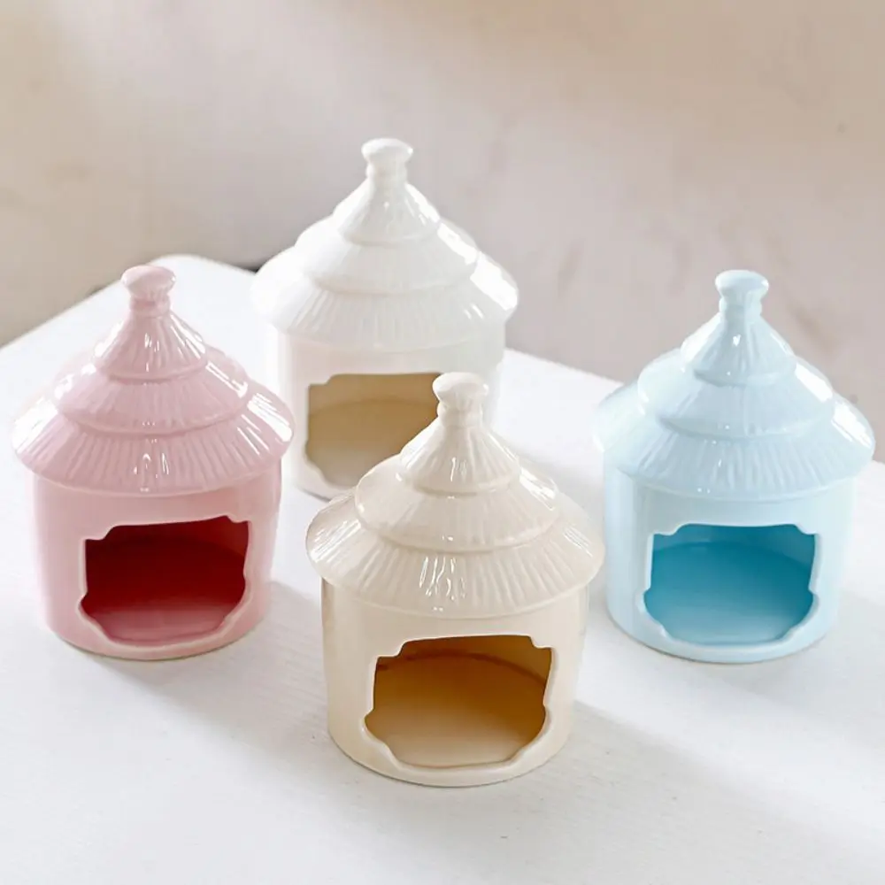 

Pet Supplies Ceramic Hamster Nest Cooling Cartoon Pet Hiding House Creative Cute Pet Shelter Desktop Ornament