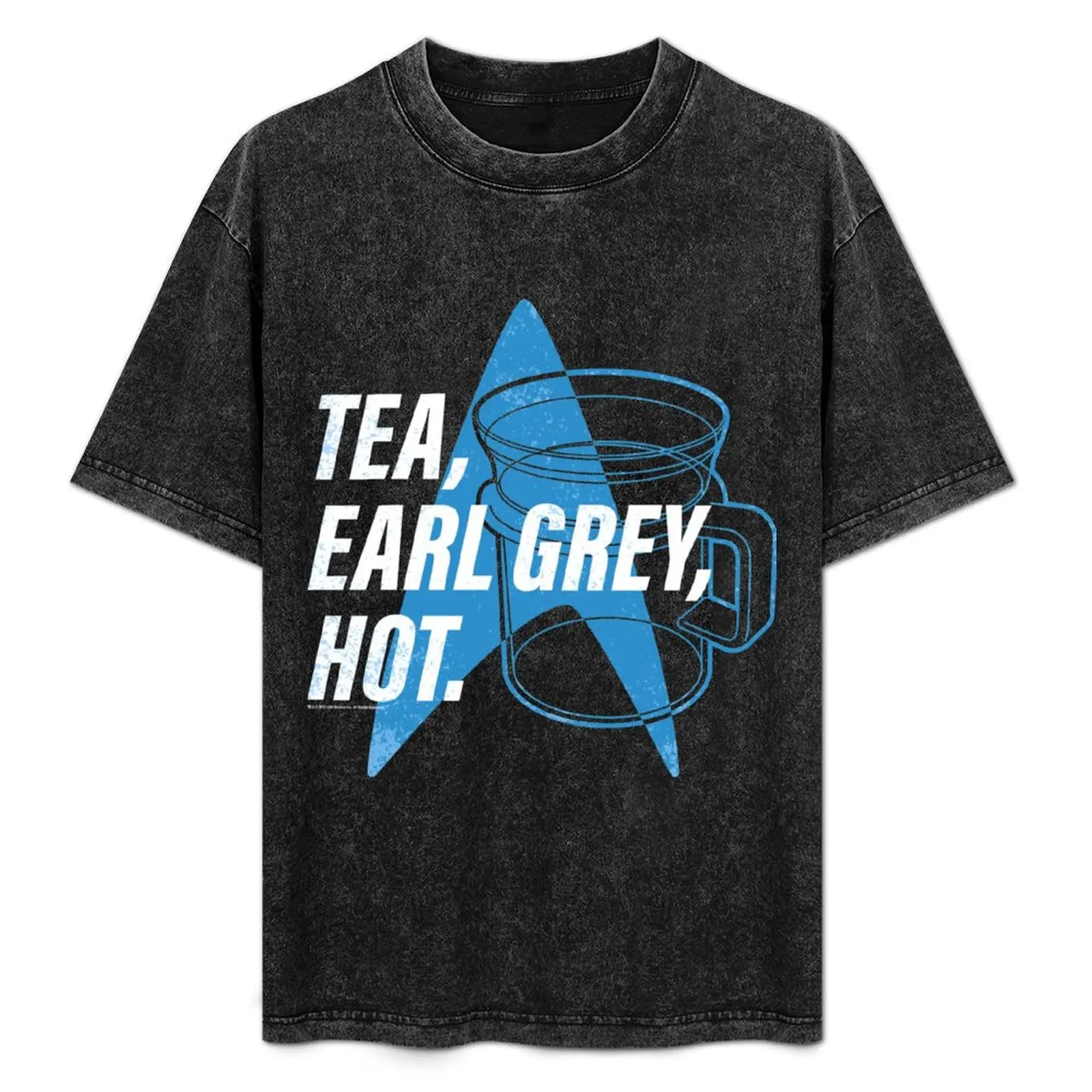 Star Trek Next Generation Tea, Earl Grey, Hot Distressed Poster T-Shirt, Sonnenschutz-T-Shirt für den Außenbereich