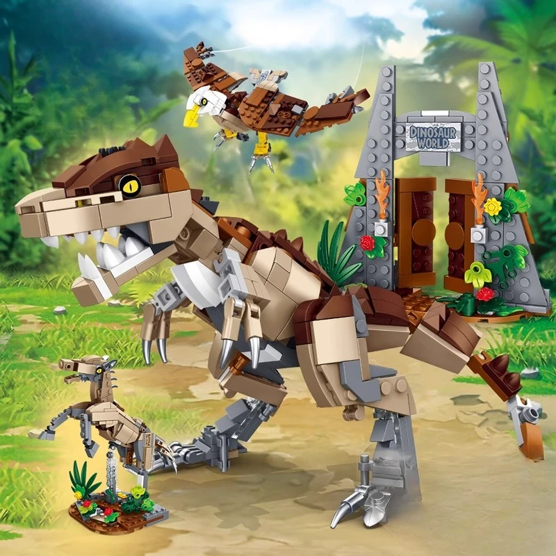 

SEMBO Деформированные динозавры Юрского периода, строительные блоки, креативная ручная сборка, фигурка орла, модная игрушка, модель, орнамент, подарок на день рождения