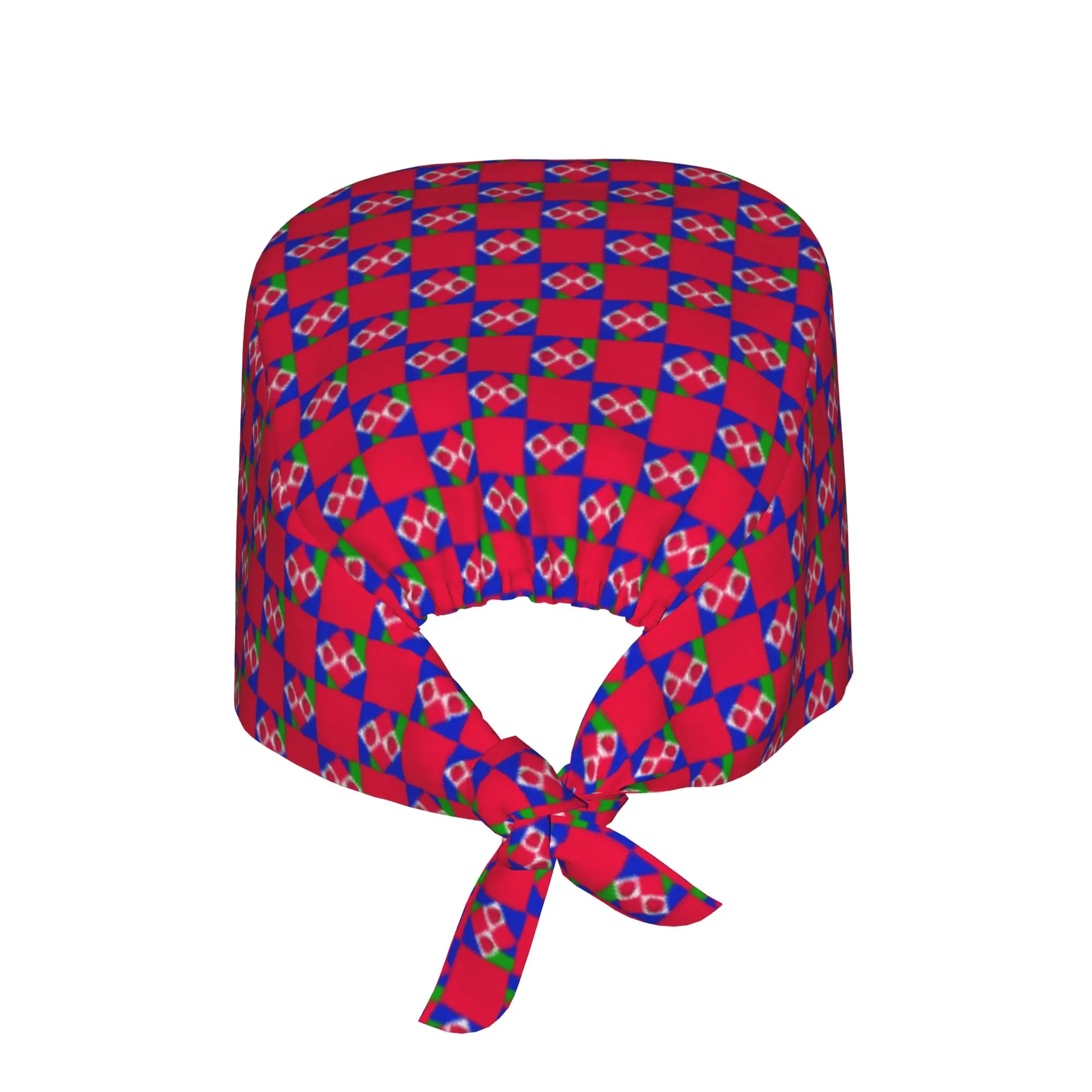 Fruit Checkerboard Strawberry  Working Cap Surgical Hats Men Women  Operating Room Cap Nursing Cap Lab Works Hat