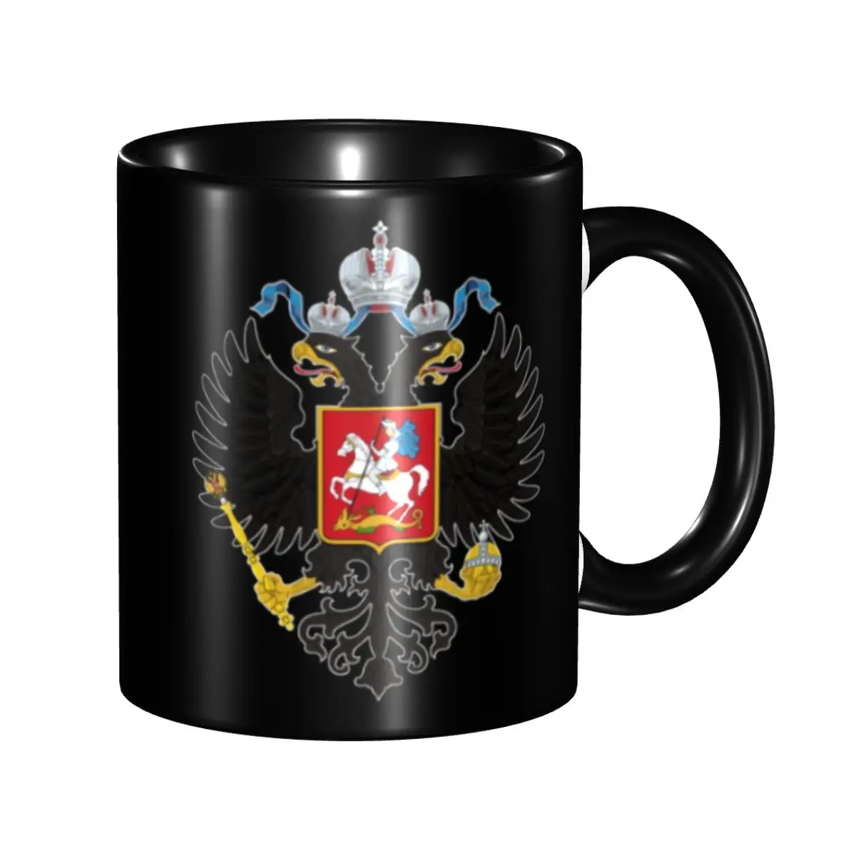 Russia Coat Of Arms Eagle Coffee Mug DIY Custom Ceramic Mug Creative Present