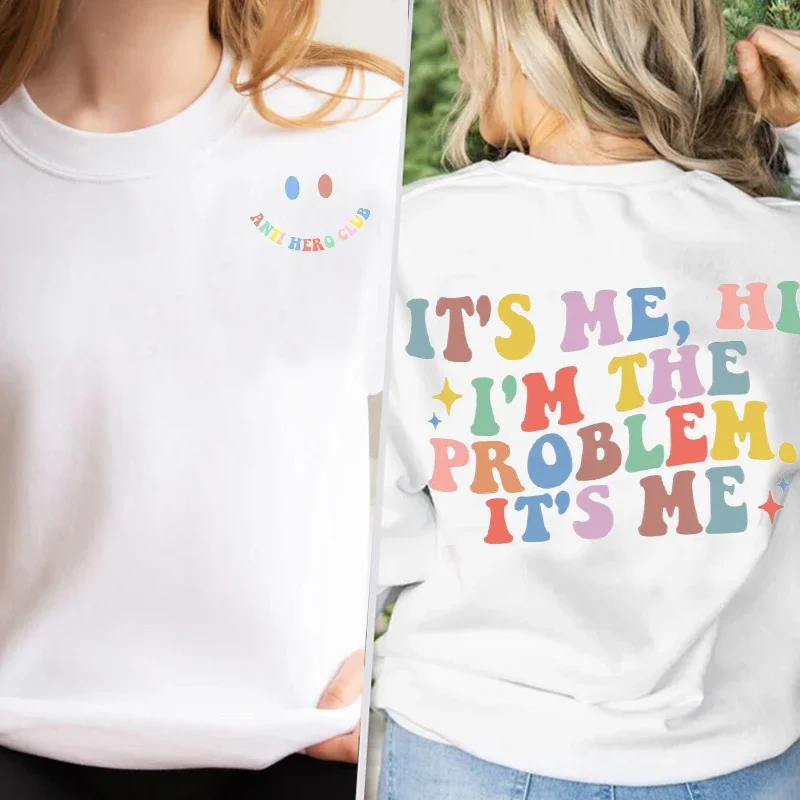 It's Me Hi I'm The Problem Sweatshirts Pullover Streetwear Women Midnights Lyric Tour Hooded Sweatshirt Oversized Woman Clothing