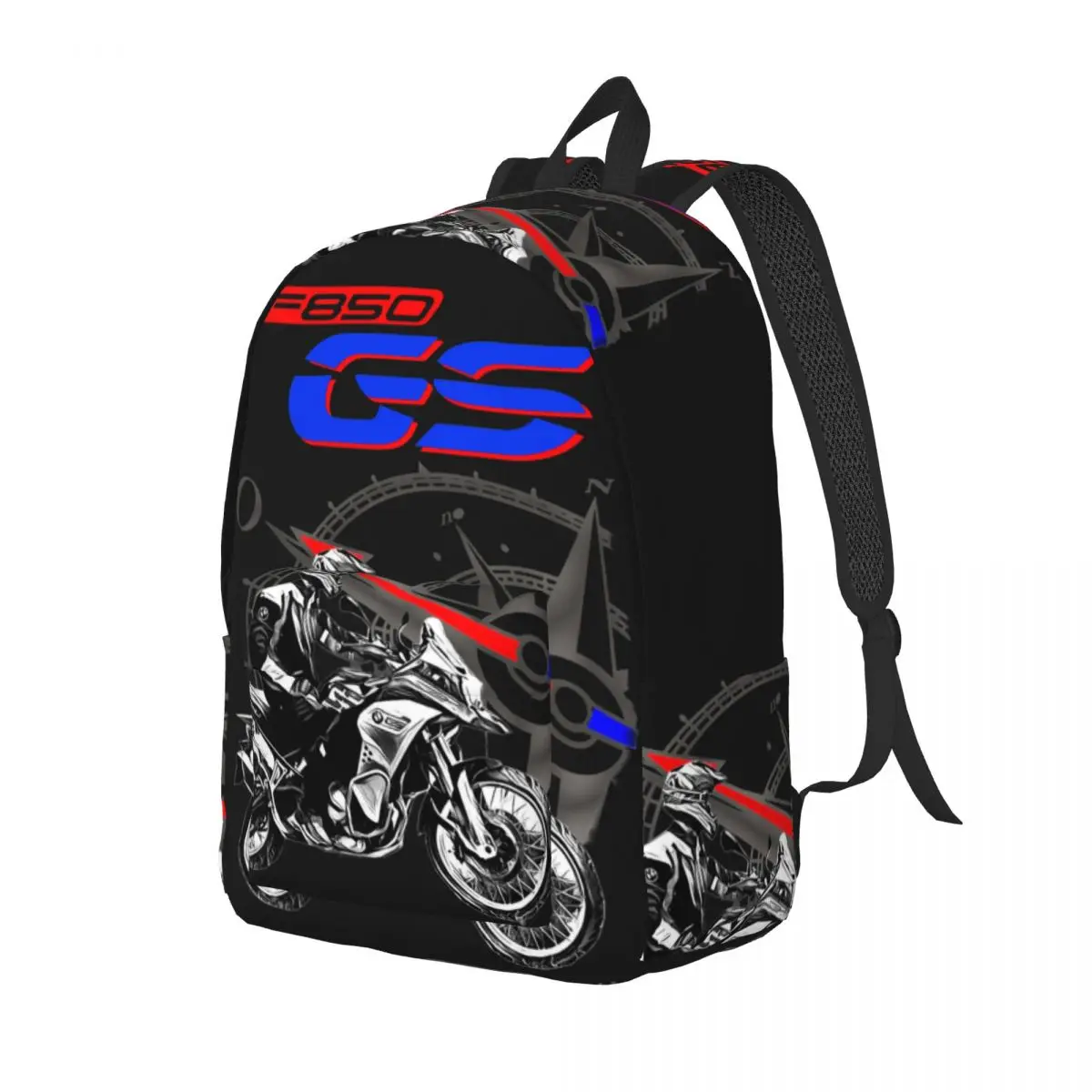 F850 GSs Backpack Youth Motorbike Motorsport Big Backpacks Polyester Style High School Bags Outdoor Style Design Rucksack Gift